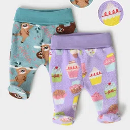 MiArcus Infant Kids Pack Of 2 Printed Fleece Lounge Pants-picture-28
