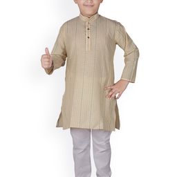 Pro-Ethic STYLE DEVELOPER Boys Beige Kurta with Pyjamas-picture-0