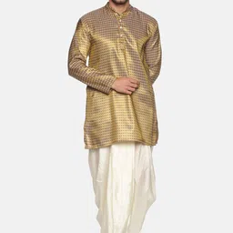 Sethukrishna Men Blue Kurta with Dhoti Pants image 1