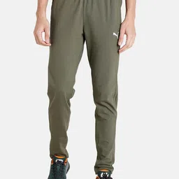 Puma Men Olive Green Zippered Knitted Track Pants-picture-31