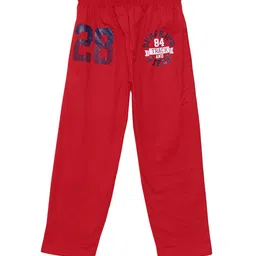 Fashionable Boys Red Printed Pure Cotton Track Pants-picture-22