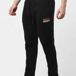 Jack & Jones Men Black Solid Lounge Pants image 2