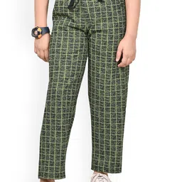 BAESD Girls Checked Pack Of 2 Dry Fit Track Pants image 3