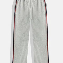 Monte Carlo Boys Grey Melange Solid Cotton Track Pants image 2