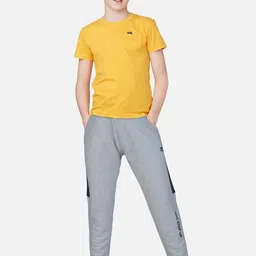 Gini and Jony Boys Grey Solid Cotton Track Pants image 5