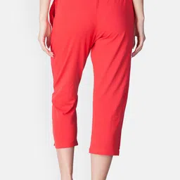 LYRA Women Plus Size Coral Red Solid Track Pants image 2