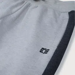 Gini and Jony Boys Grey Solid Cotton Track Pants image 2