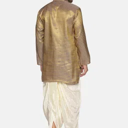 Sethukrishna Men Blue Kurta with Dhoti Pants image 5