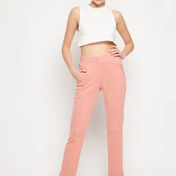 MADAME M SECRET Women Pink Solid Track Pants image 5