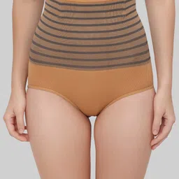 PLUMBURY Patterned Seamless Tummy Shapewear With Sweat-free comfort-image-5