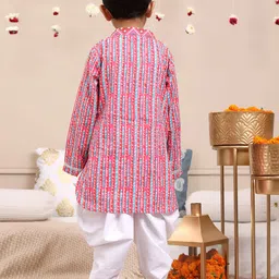 Budding Bees Boys Ethnic Motifs Printed Regular Pure Cotton Kurta With Dhoti Pants image 4