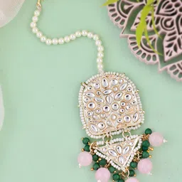 Sanjog Kundan Studded Maang Tikka Head Jewellery-picture-35