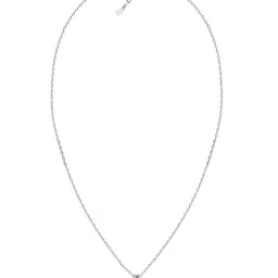 GIVA 925 Sterling Silver Rhodium-Plated Pink Stone Studded Heart Pendant with Link Chain image 2