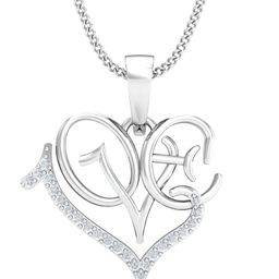 KUBERBOX 18 KT L O V E Heart White Gold Pendant Diamond 1.04 gm-image-90