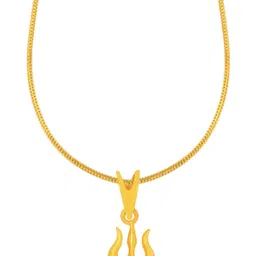 BHIMA 22K Hallmark 916 Purity Yellow Gold Trisul Stone Pendant-picture-28