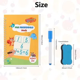 OPINA Kids Reusable Copybook With 8 Colour Pens image 2