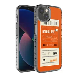 DailyObjects Orange & White Printed Bangalore City Tag Stride 2.0 iPhone 13 Phone Case image 1