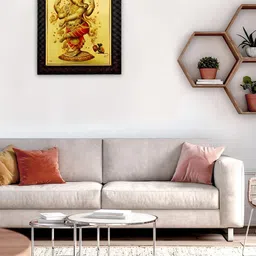 Hawai Gold-Toned & Black Ganesh Ji Wood Wall Photo Frame image 3