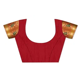 Anouk Black & Red Ethnic Motifs Woven Design Zari Art Silk Kanjeevaram Saree image 5