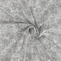 MASPAR Brown & Grey Floral Printed 200TC Cotton Single Bedsheet With Pillow Cover image 3