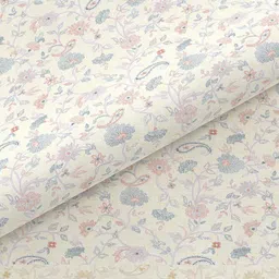 MYTRIDENT Peach-Coloured & White Floral Cotton 144 TC King Bedsheet With 2 Pillow Covers image 4