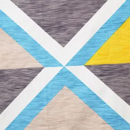 Kuber Industries Yellow & Blue Geometric 144 TC Cotton King Bedsheet with 2 Pillow Covers image 4