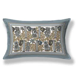 JAIPUR FABRIC Grey & Grey Floral Single Bedsheet with 1 Pillow Covers image 5