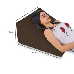 Pum Pum Brown Solid PU Soft Foam Bed Wedge Pillows image 2