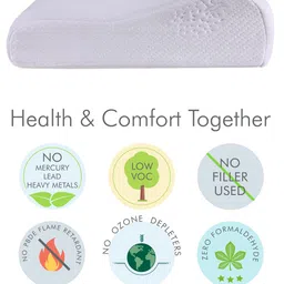 The White Willow White Cervical Contour Cooling Gel Memory Foam Bed Pillow image 5
