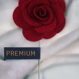 PELUCHE Unisex Maroon Floral Brawny Delicacy Lapel Pin-image-13
