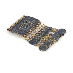 Alvaro Castagnino Men Gold-Toned & Blue Embellished Brooch Pin image 2