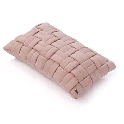 Pluchi basket Knit Peach Cotton Rectangle Cushion Cover image 3