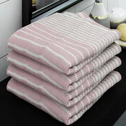 Athom Trendz Set of 4 Pink Cotton Bath Towel image 4