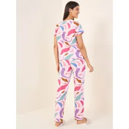 Sweet Dreams Pink Printed Regular Fit T-shirt and Pyjama image 2