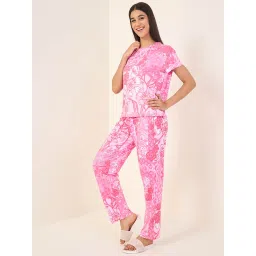 Sweet Dreams Pink Printed Regular Fit T-shirt and Pyjama image 3
