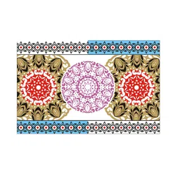 Dakshya Industries Blossom White & Green 4 Pcs Floral Printed Waterproof Table Placemats image 3
