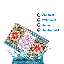 Dakshya Industries Blossom White & Green 4 Pcs Floral Printed Waterproof Table Placemats image 4