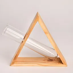 DecorTwist Brown Test Tube Vase With Holder image 2