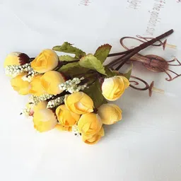 Homesake 2-Pcs Yellow UV-Resistant Faux Rose Flower-image-57