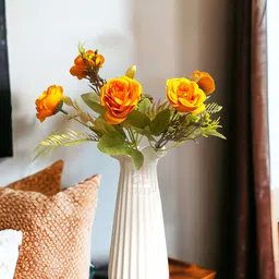 Art Street Orange Artificial Rose Rose Flowers Bunch-image-5