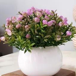 Homesake Green & Purple Cherry Blossom Bonsai Artificial Plant With Pot-image-24