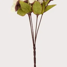 Homesake White & Green 4 Pieces UV-Resistant Faux Rose Flower-picture-42