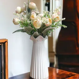 Art Street White 2 Pieces Rose Flower Without Pot-picture-40