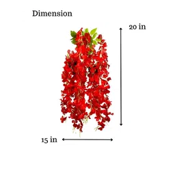 Akaar Red 4 Pieces Hanging Alstroemeria Artificial Flower image 2