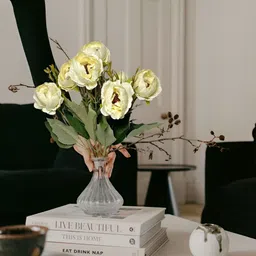 ARTSY White & Green Chrysanthemum Artificial Flower image 4