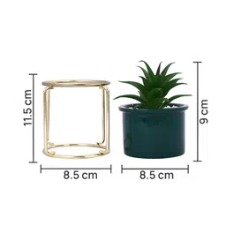 TAYHAA Green Aloe Vera Artificial Plant With Pot image 4