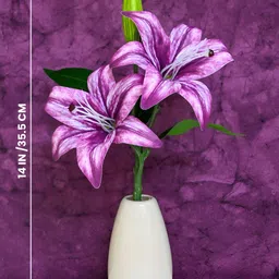 Blooming Floret Purple Lily Artificial Flower image 2