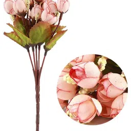 Homesake Pink & Green 2 Pieces UV-Resistant Faux Rose Flower image 4