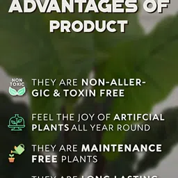 Blooming Floret Green Artificial Plant With Pot image 5