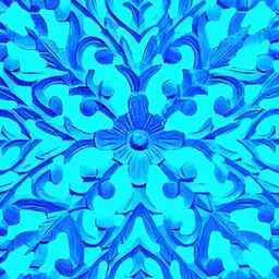 VAS collection home Blue Textured Wooden Floral Wall Decor-picture-30
